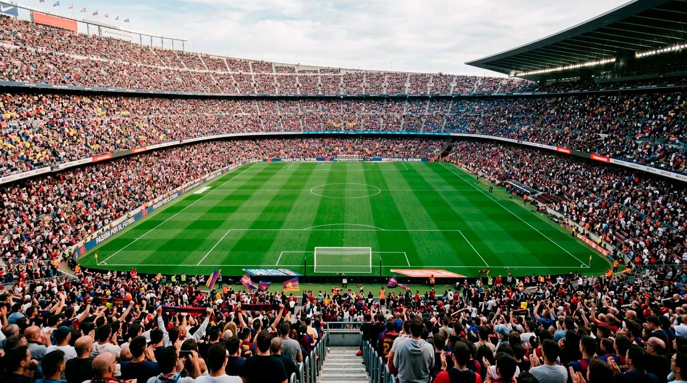 Estadio lleno de aficionados durante partido de la Premier League
